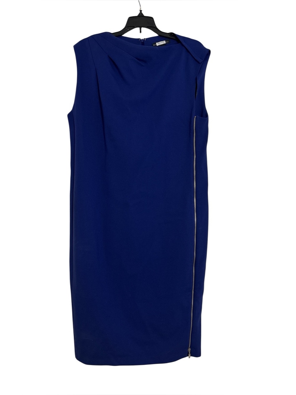 Chicos Black Label Sleeveless Royal Blue Sheath Dress with Side Zip. Size 2.5=LG